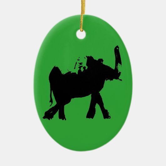 Baby Elephant Keramisch Ornament (Voorkant)