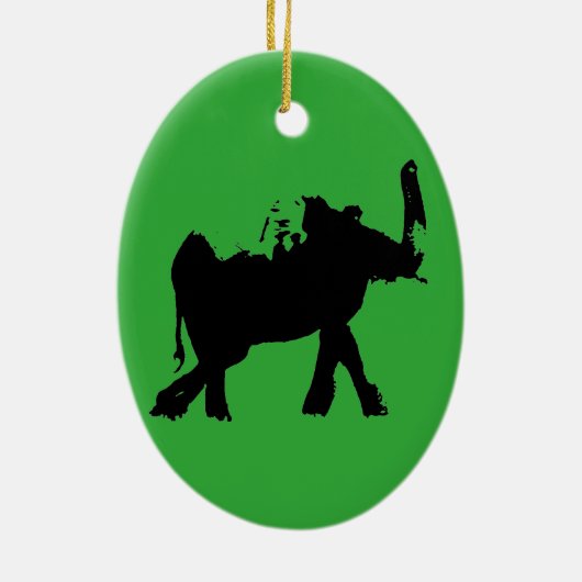 Baby Elephant Keramisch Ornament (Achterkant)