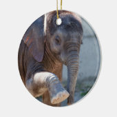 Baby Elephant Keramisch Ornament (Links)