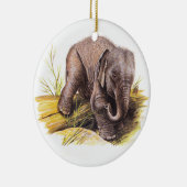 Baby Elephant Keramisch Ornament (Rechts)