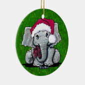 Baby Elephant-kerstversiering Keramisch Ornament (Rechts)
