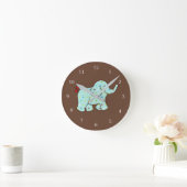Baby Elephant Kinder Room Nursery Wall Clock Gift Ronde Klok (Huis)
