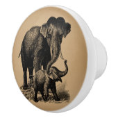 Baby Elephant  kunst Keramische Knop (Rechts)