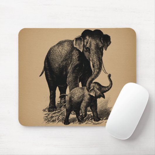 Baby Elephant  kunst Muismat (Met muis)