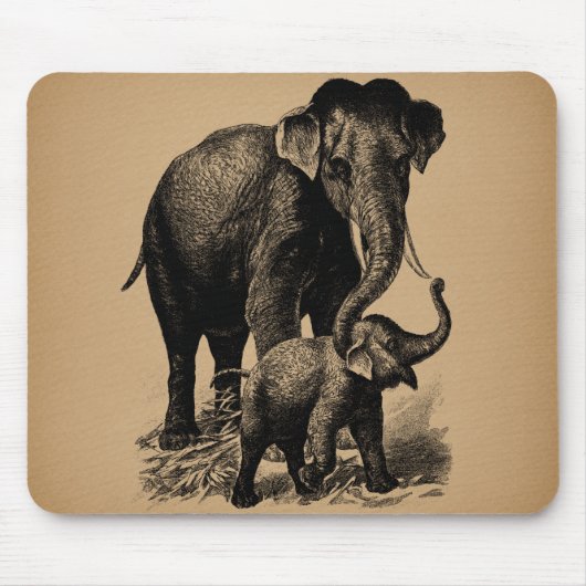 Baby Elephant  kunst Muismat (Voorkant)