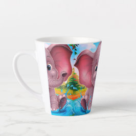 Baby Elephant Latte Coffee Mok