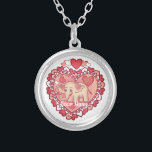 Baby Elephant Love Ketting<br><div class="desc">Baby Olifant Love Ketting van ArtMuvz Illustration. Voeg in plaats hiervan jouw namen of tekst toe om deze te personaliseren. Bijpassende olifant t-shirt, kleding en geschenken, canvas tas, mok. olifant t-shirt, Valentijnsdag geschenken en kleding. Maak je klaar voor de Valentijnsdag met onze feestelijke geschenken en romantische kleding! Ideaal voor Valentijn...</div>
