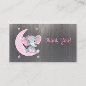 Baby Elephant luier verloting ticket Moon Star Pin Informatiekaartje (Achterkant)