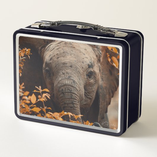 Baby Elephant Lunch Box – Aangepaste Safari Gift (Achterkant)