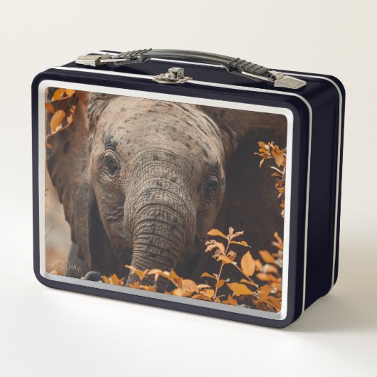 Baby Elephant Lunch Box – Aangepaste Safari Gift (Voorkant)