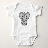 Baby Elephant Mandala Onsie Romper (Voorkant)