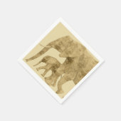 Baby Elephant met moeder Servet (Hoek)