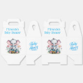 Baby Elephant met Truck Baby shower Bedankdoosjes (Ongevouwen)