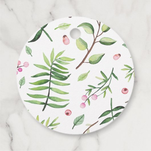 Baby Elephant Monogram Pink Floral Hartelijk dank Bedankjes Labels (Achterkant)