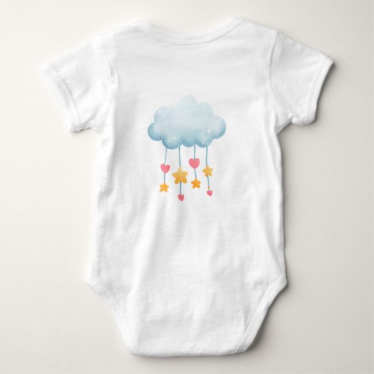 Baby Elephant Moon Cloud Cute Personated Romper (Achterkant)