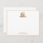 Baby Elephant Nursery Note Card – Personalized Notitiekaartje (Voorkant / Achterkant)