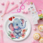Baby Elephant Papieren Bordje (Feest)