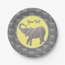 Baby Elephant Papieren Bordje