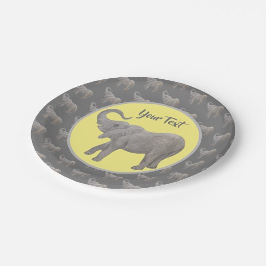 Baby Elephant Papieren Bordje (Gekanteld)