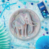 Baby Elephant Papieren Bordje (Feest)