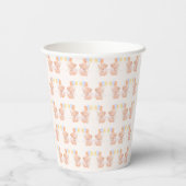 Baby Elephant Pattern Baby shower Papieren beker (Achterkant)