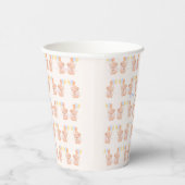 Baby Elephant Pattern Baby shower Papieren beker (Rechts)