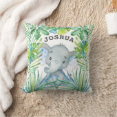 Baby Elephant Personalized Boy Oerwoud Safari Cute Kussen (Deken)