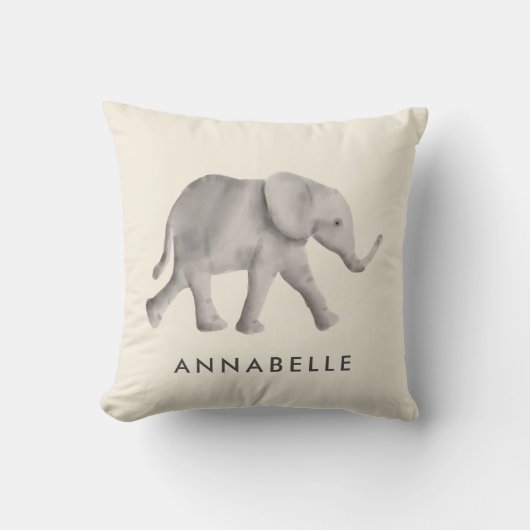 Baby Elephant Pillow for Child's Room of Nursery Kussen (Voorkant)