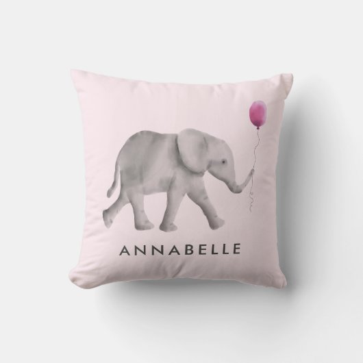 Baby Elephant Pillow for Child's Room of Nursery Kussen (Voorkant)