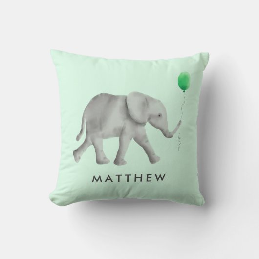 Baby Elephant Pillow for Child's Room of Nursery Kussen (Voorkant)
