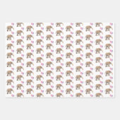 Baby Elephant pink & violet balloon Set x3 Inpakpapier Vel (Voorkant 3)