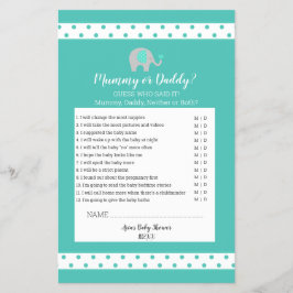 Baby Elephant Polka Dots Mummy of papa Game Flyer