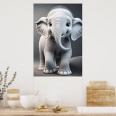 Baby Elephant Poster (Keuken)
