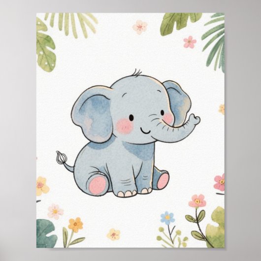 Baby Elephant Poster (Voorkant)