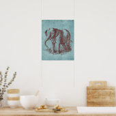  Baby Elephant Poster (Keuken)