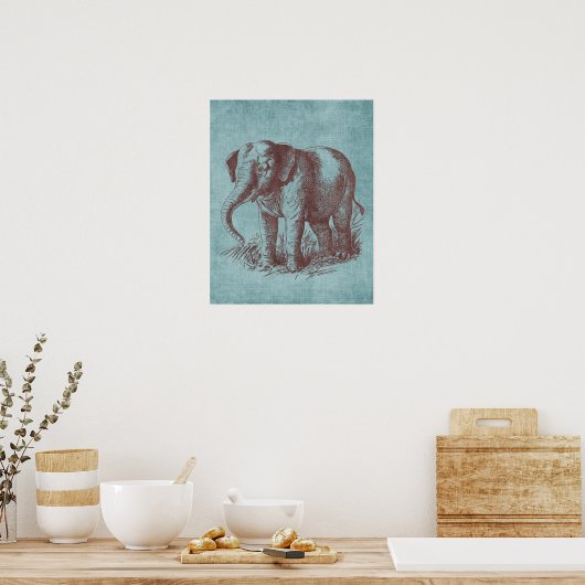  Baby Elephant Poster (Keuken)