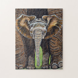 Baby Elephant Puzzle Legpuzzel