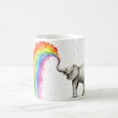 Baby Elephant Rainbow Waterverf Cup Keramische Mok (Center)