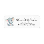 Baby Elephant Return Address Label (Voorkant)