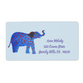 Baby Elephant Return Address Label (Voorkant)