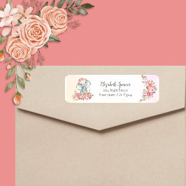 Baby Elephant Return-adres Etiket