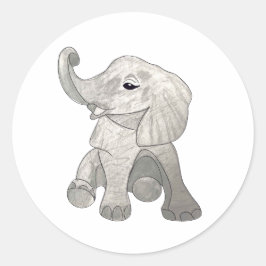Baby Elephant Ronde Sticker