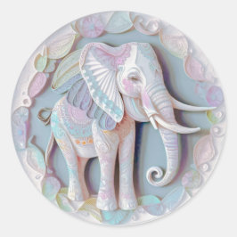 Baby Elephant Ronde Sticker