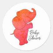 Baby Elephant Ronde Sticker (Voorkant)