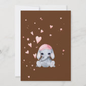 Baby Elephant Shower Invitation Aankondiging (Achterkant)