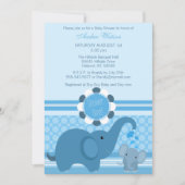 Baby Elephant Shower Invitation Kaart (Voorkant)