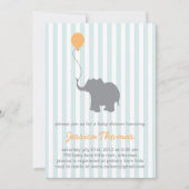 Baby Elephant Shower Invitation Kaart (Voorkant)