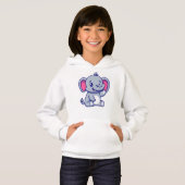 Baby Elephant Sitting Waving Hand-23800 (Voorkant volledig)