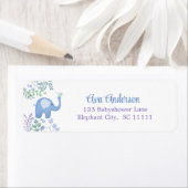 Baby Elephant Song Bird Baby shower Return Etiket (Insitu)