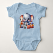 Baby Elephant Speller Romper (Voorkant)
